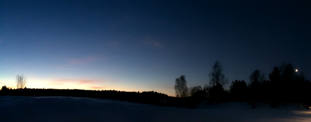 Soluppgång, Skånsta, februari 2015